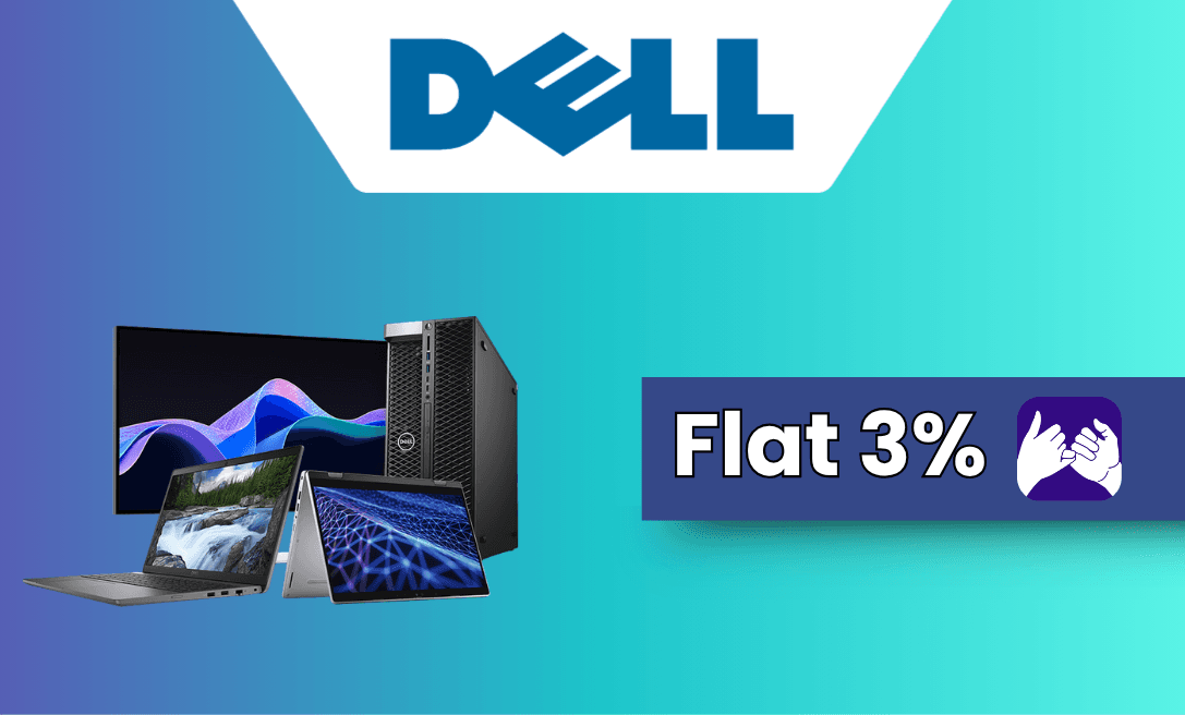 Flat 3% Back on Dell